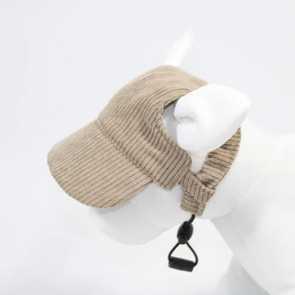 Fashion Big Dog Baseball Cap Durable Corduroy Sun Hat
