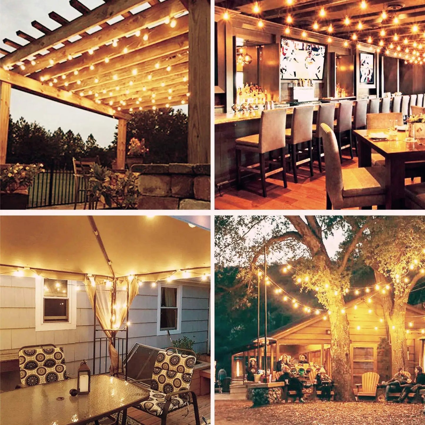 Garland String Lights LED Outdoor Patio String Lights