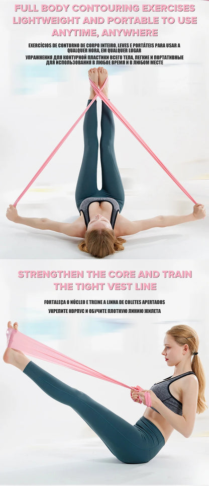 Length 200cm Yoga Pilates Stretch Resistance Band