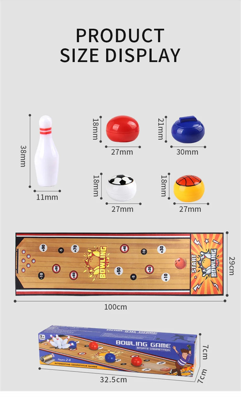 Interactive Bowling and Curling Mat Game Fun Football-Inspired