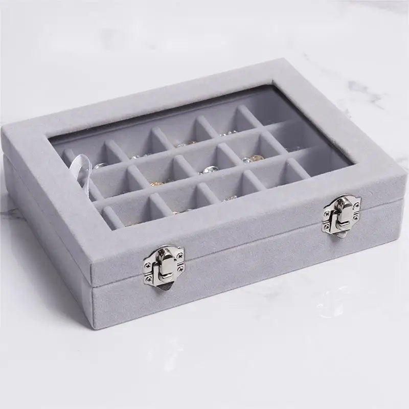 Jewelry Storage Box Earring Ring Necklace Jewelry  Box