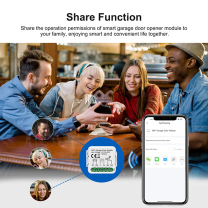 GIRIER Tuya Smart WiFi Garage Door Opener Controller Supports