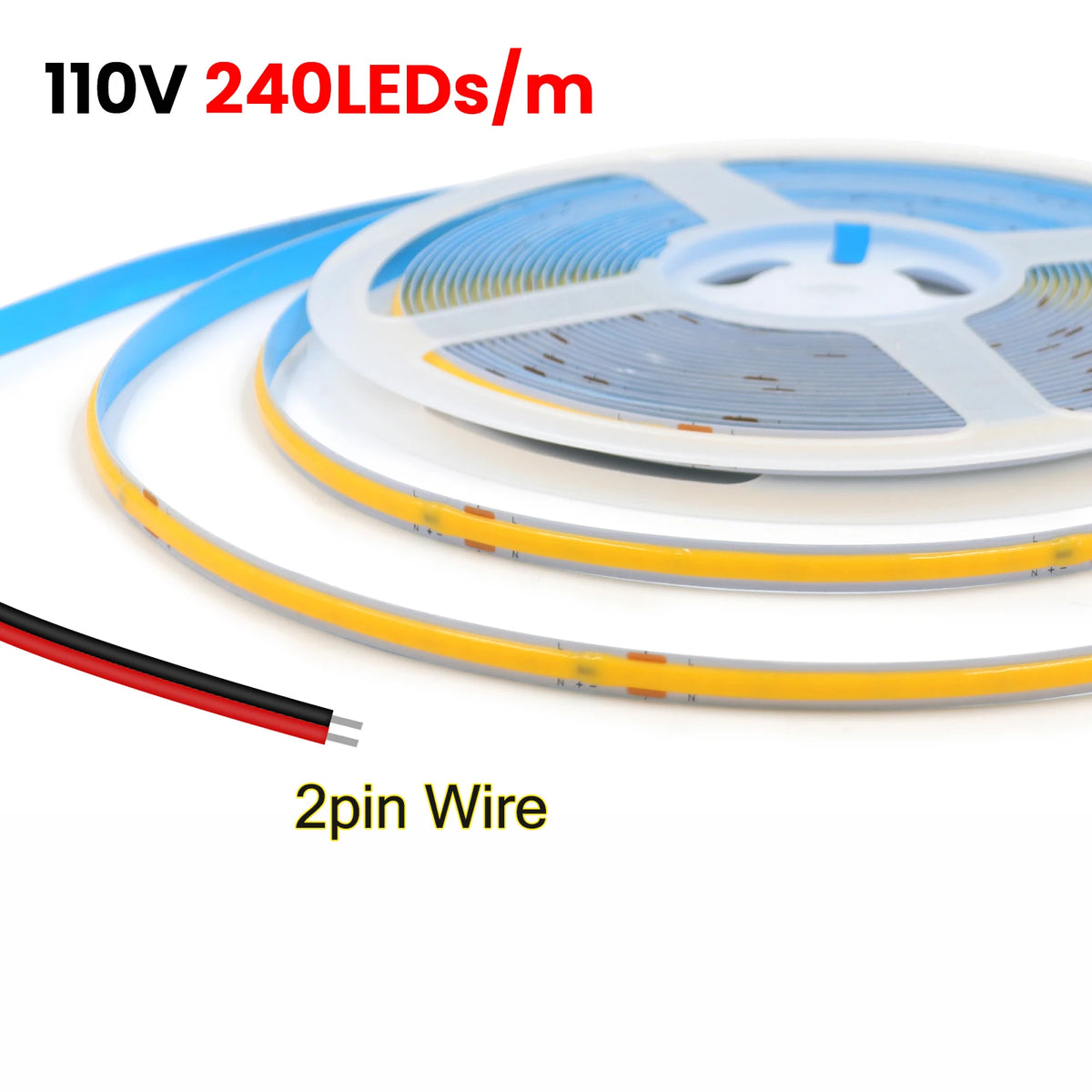 220V 110V 5m-20m COB LED Strip Light Lighting Flexible