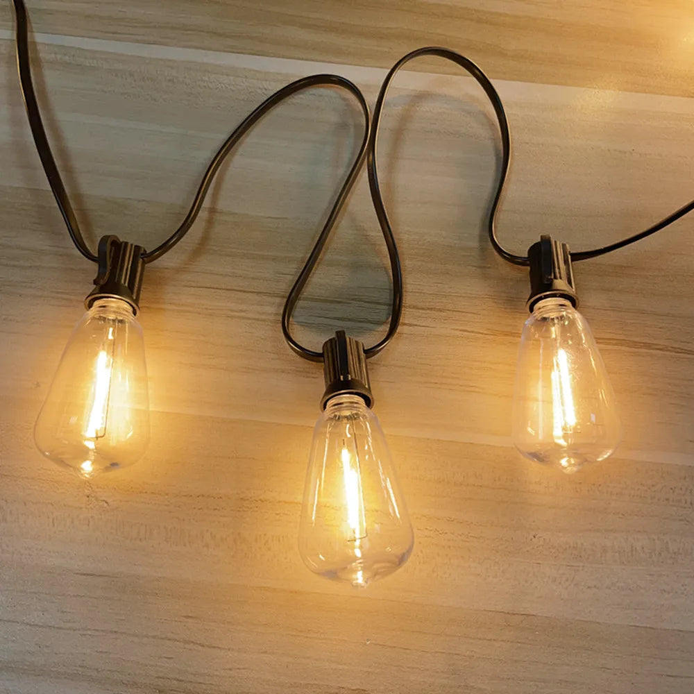 LED ST38 Solar String Lights for Outside, USB & Solar Dual Charging