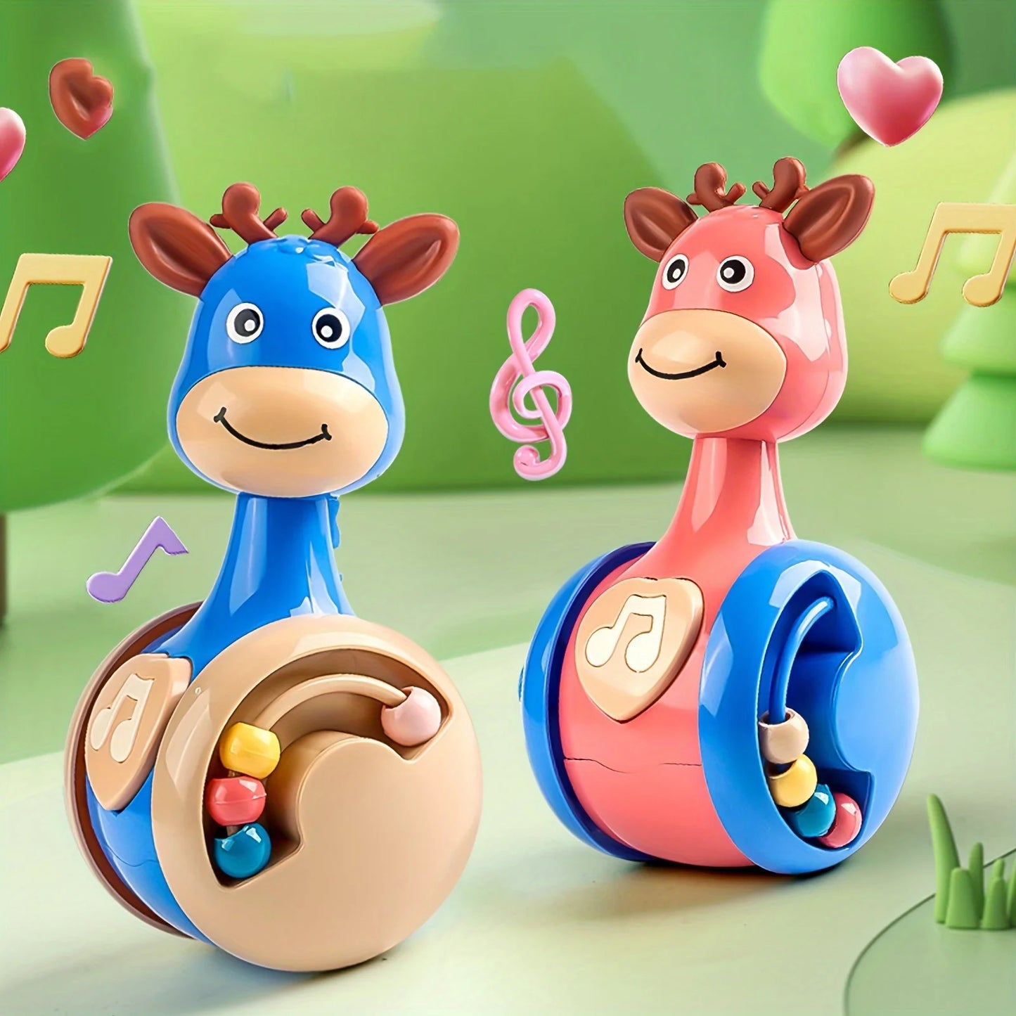 Fawn Sliding Tumbler Toy Rattle Baby Educational