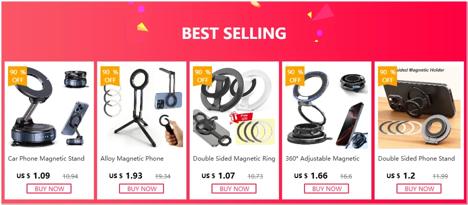 Car Phone Magnetic Stand Mechanical Vacuum Suction Cup