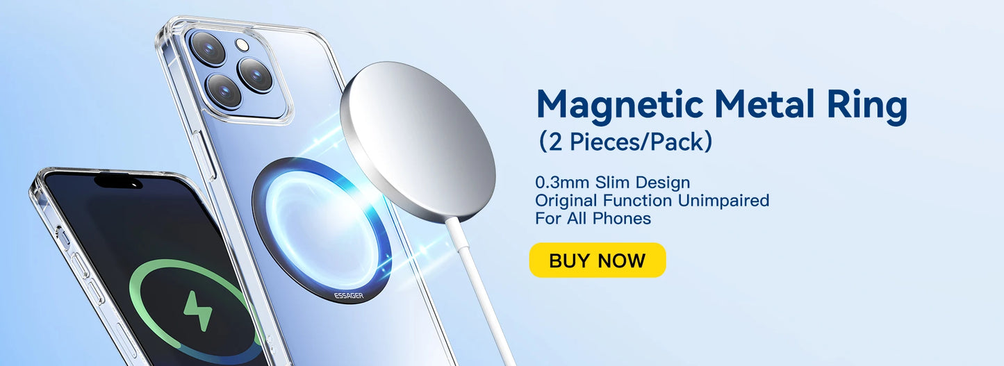 Essager Magnetic Car Phone Holder 15W Wireless Charger Stand