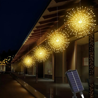Solar Light Outdoor 4 Pack, Hanging Fairy Lights Strom
