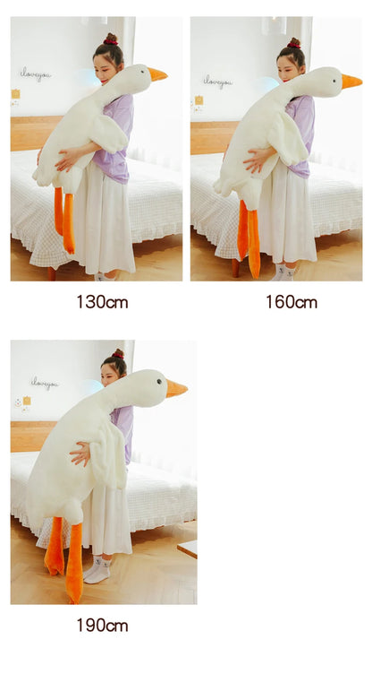90-190cm Lovely Big White Goose Throw Pillow Plush Toy