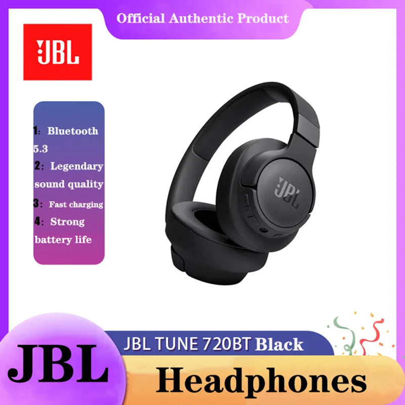 JBL TUNE 720BT Original Authentic Wireless Bluetooth Over-ear Style