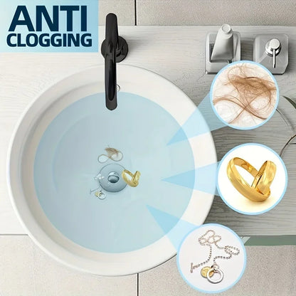 Rebound drain plug filter basin pop-up chrome sink