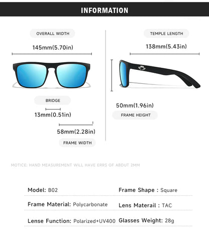 BLUE OTTER Polarized UV-Protective Anti-Glare Square