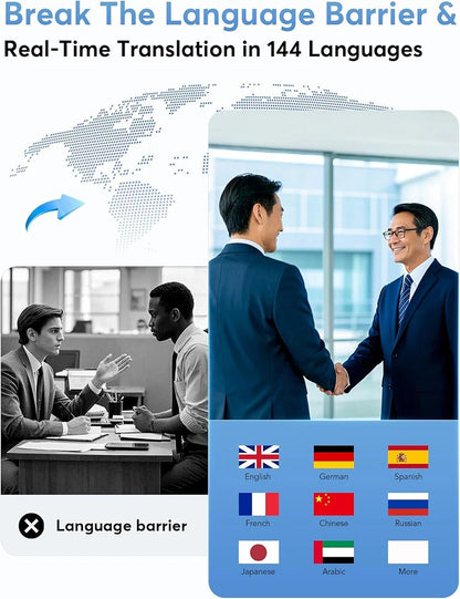 Real Time Translator Headphones AI Language Translation Earbuds