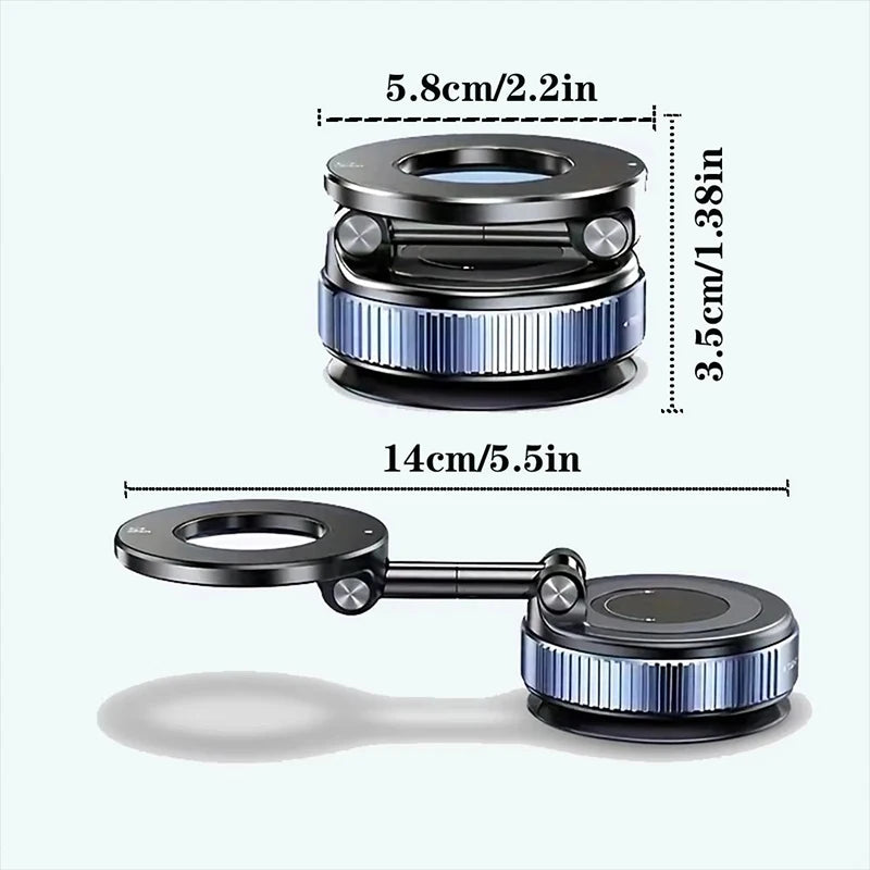 Magnetic Car Phone Holder 360D egree Rotation Vacuum Adsorption