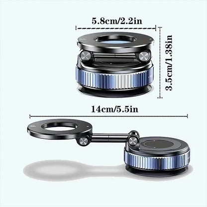 Magnetic Car Phone Holder 360D egree Rotation Vacuum Adsorption