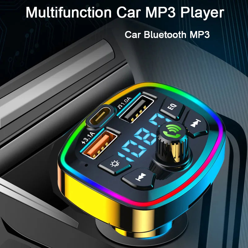 Car Bluetooth 5.0 FM Transmitter Wireless Adapter Car Accessories