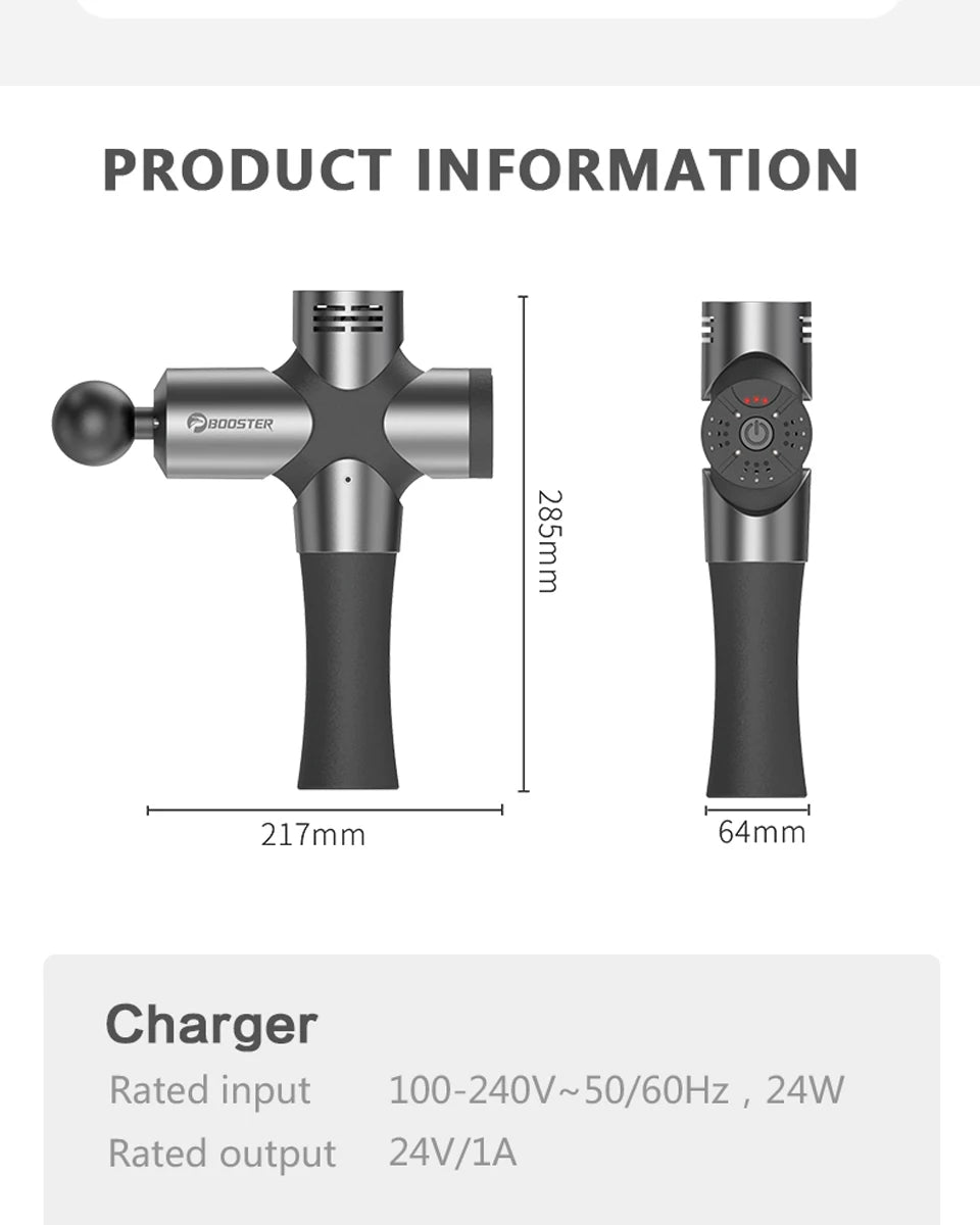 BOOSTER Pro 3 Deep Tissue Massage Gun Muscle Stimulator