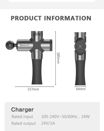 BOOSTER Pro 3 Deep Tissue Massage Gun Muscle Stimulator