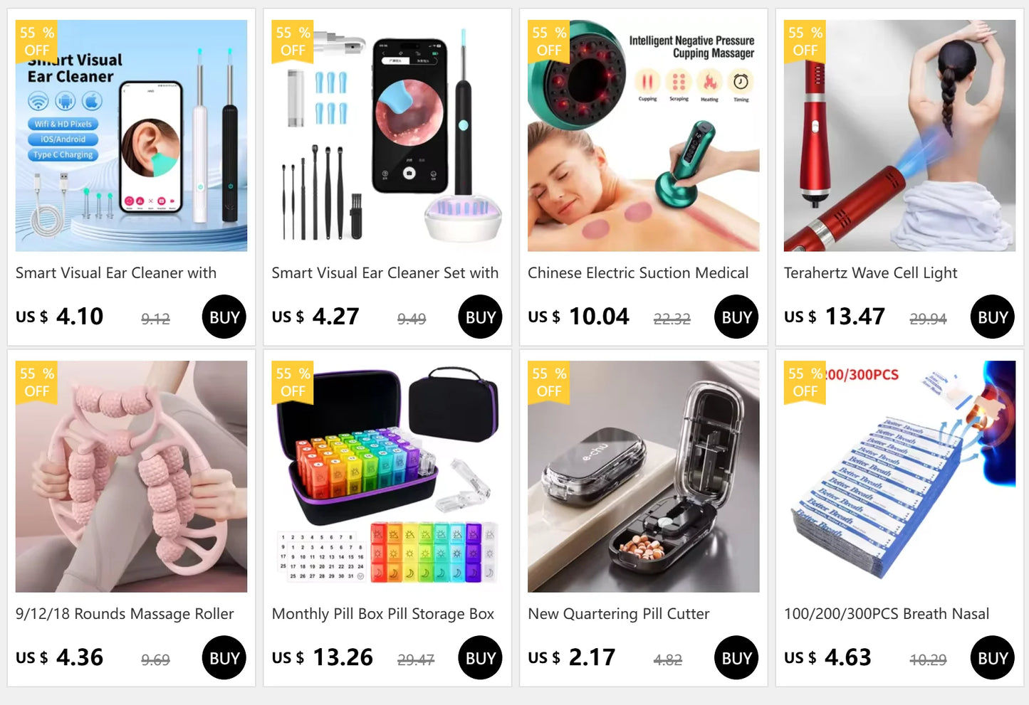 Monthly 31/32 Grids Pill Box Case Container Organizer
