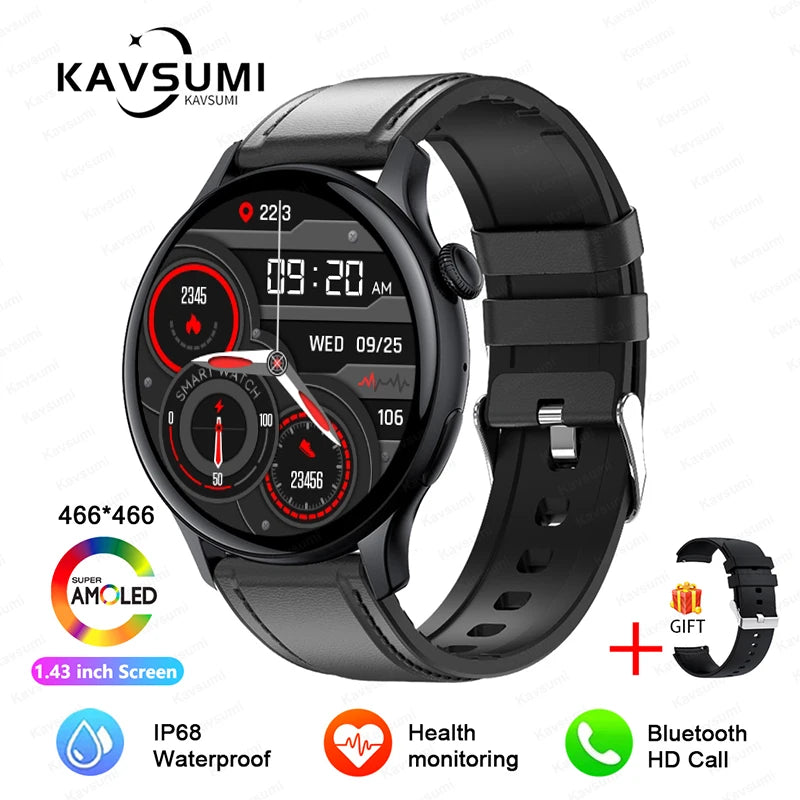 NFC Smart Watch Amoled HD GPS Track Sports Heart Rate