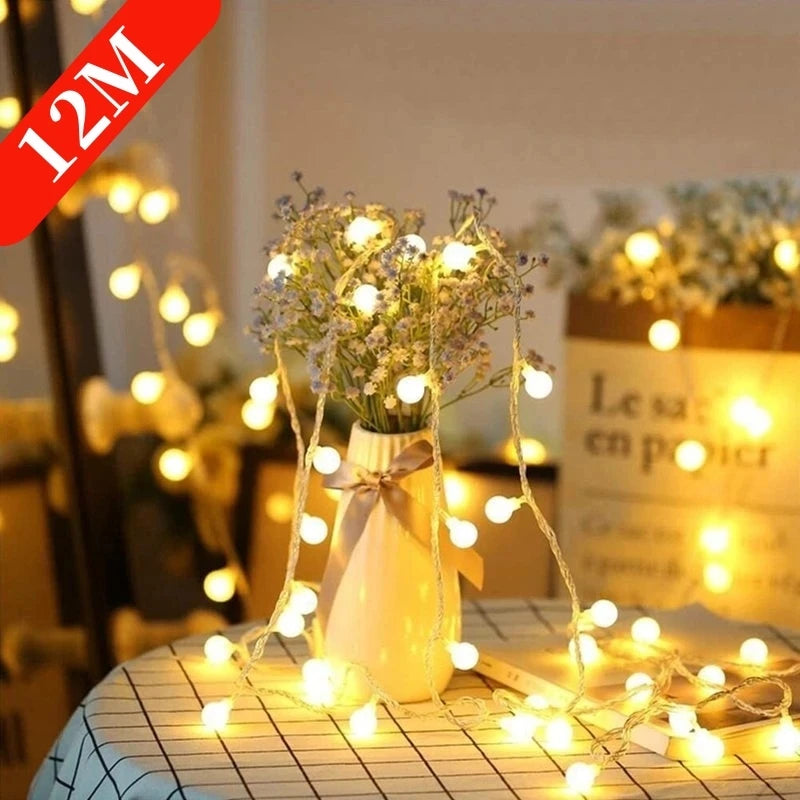 10M USB/Battery Power Ball LED String Lights Garland Lights