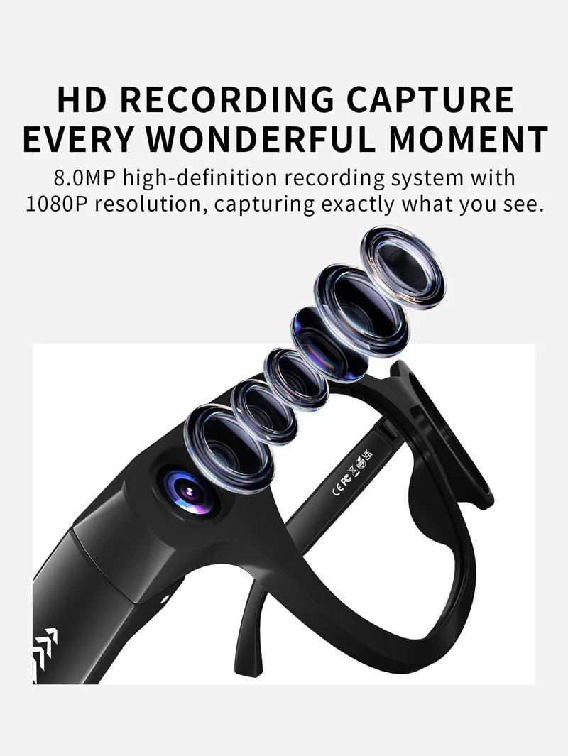 Lenovo AI Smart Glasses 800W Pixel Anti Blue Light HD Camera