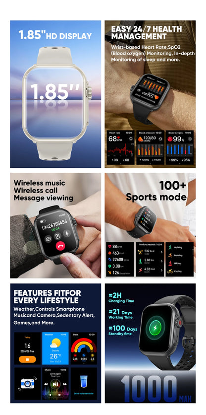 Watch Ultra 2 SE Men Women 1000mAh AMOLED Heart Rate