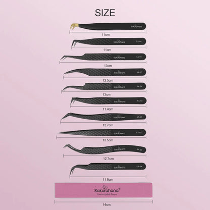 SAKURAHANA High-end Eyelash Tweezers Black Fiber Tip