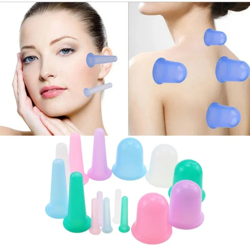 Silicone Vacuum Cupping Massage Jars Anti Cellulite