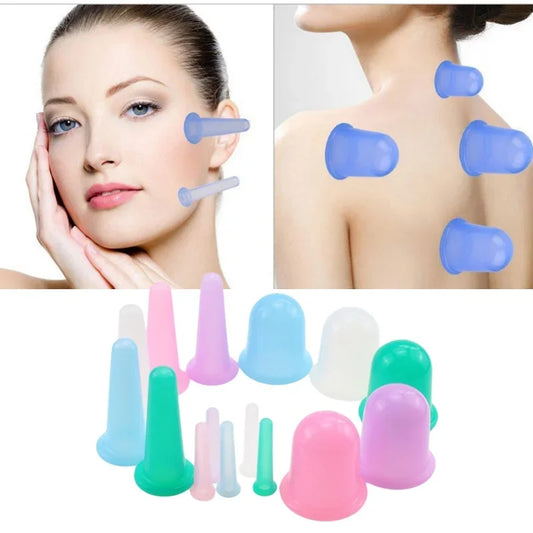 Silicone Vacuum Cupping Massage Jars Anti Cellulite