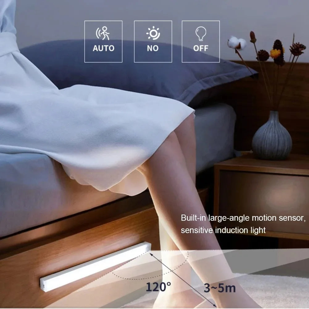 Motion Sensor Wireless LED Night Light USB Rechargeable Long Strip