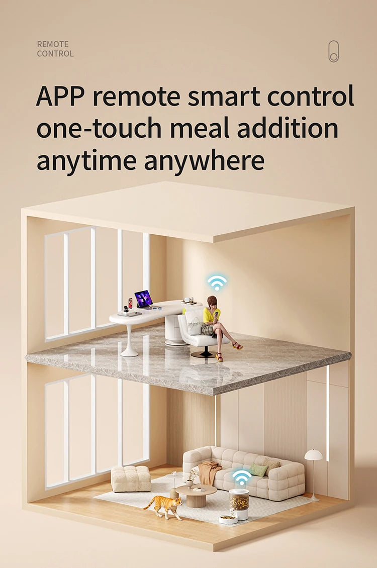 3L Smart Pet Feeder Tuya APP 2.4G WIFI Remote Control