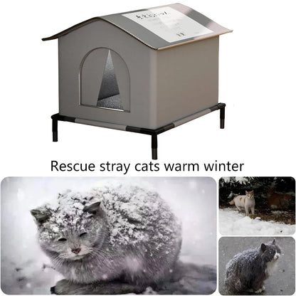 Stray Cat Houses with Mat Waterproof Summer Cool