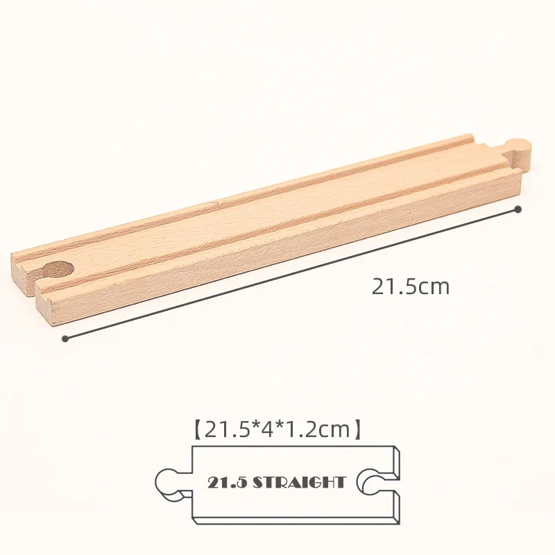New Kinds Wooden Track Parts Beech Wooden Railway Train