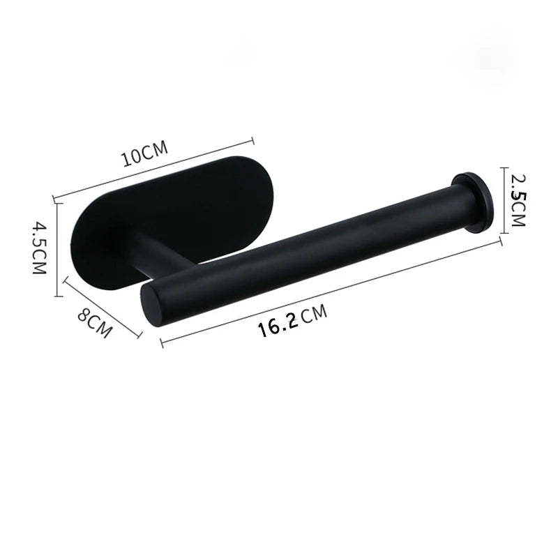 Adhesive Toilet Paper Holder Stainless Steel Wall Mount