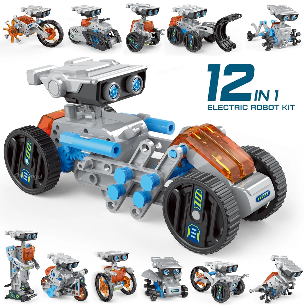 12-in-1 STEM Robot Building Kit Toys DIY Engineering Construction