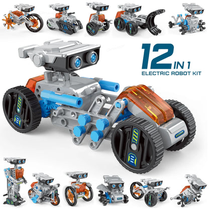 12-in-1 STEM Robot Building Kit Toys DIY Engineering Construction
