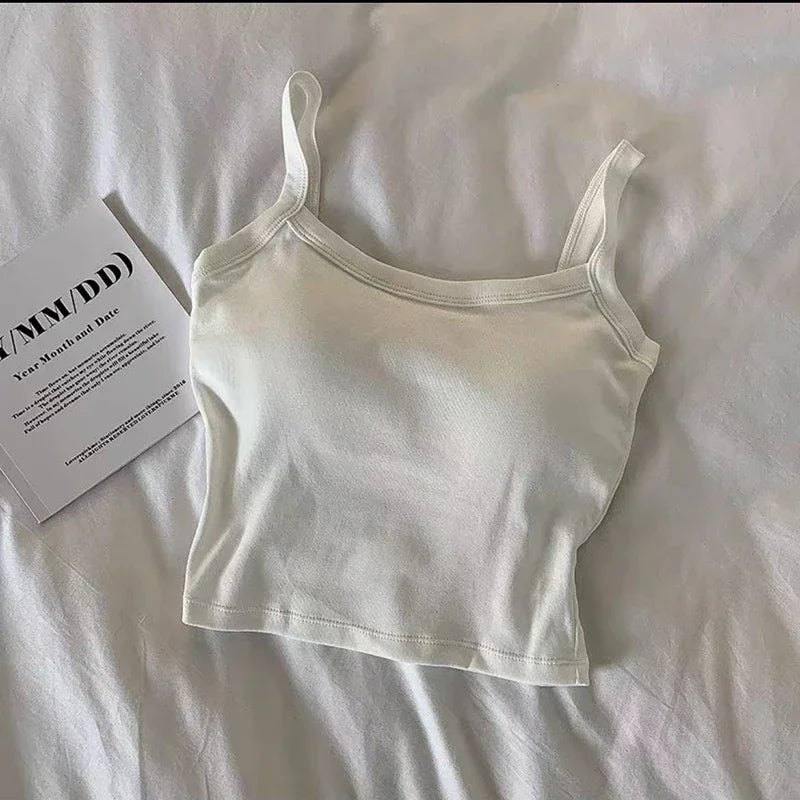 Crop Top Women Sexy Sleeveless Tops Fashion Female Tops