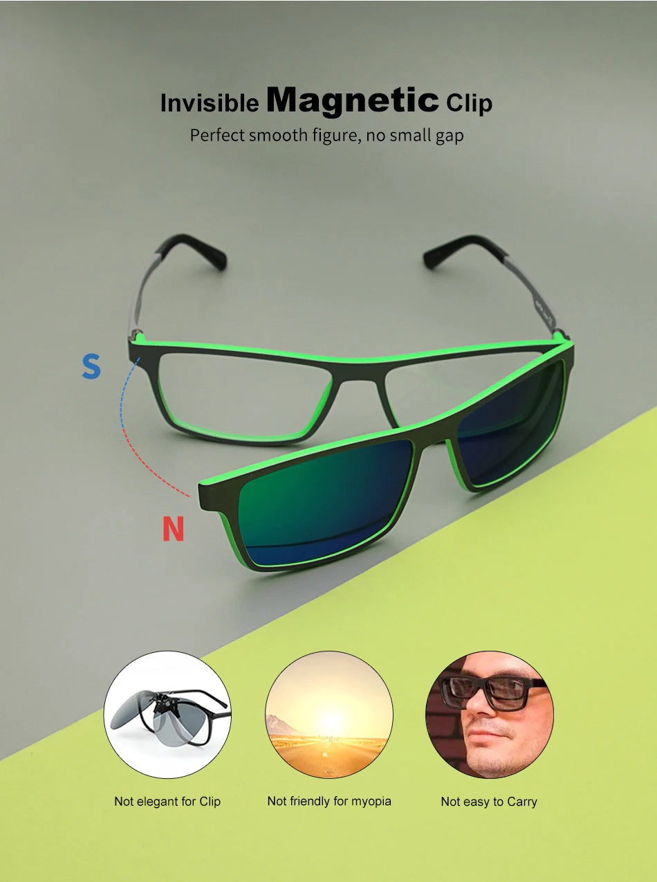 X3194 Eyeglasses Polarized Magnet Clip glasses frame