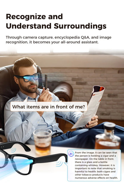 World Premiere Smart AI Glasses 4K HD 800W Pixel Camera