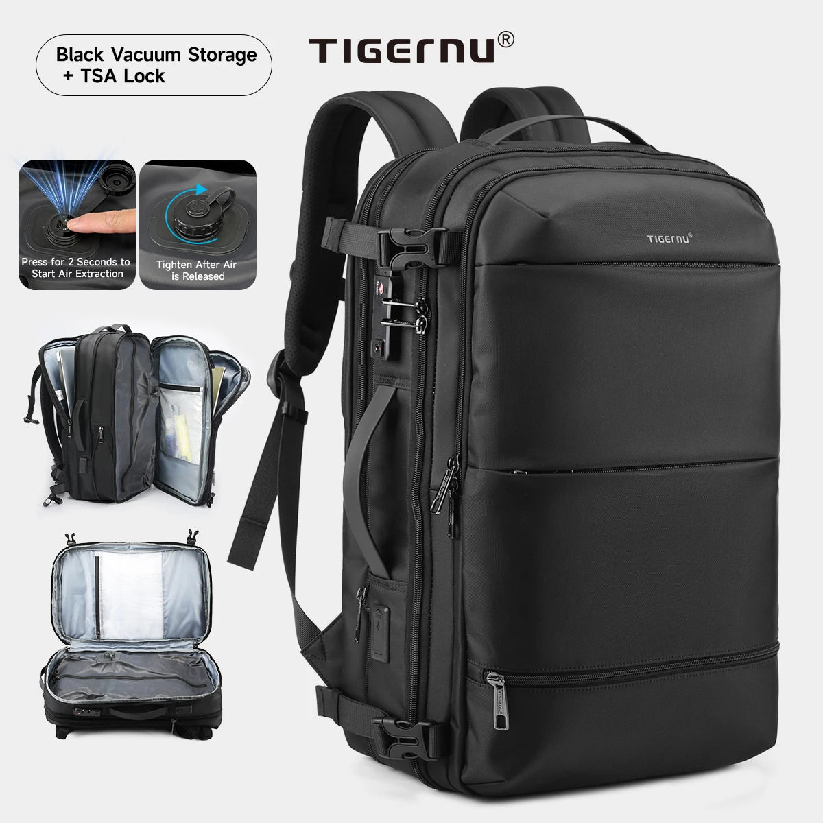 Tigernu Vacuum Compression Backpacks Men Travel