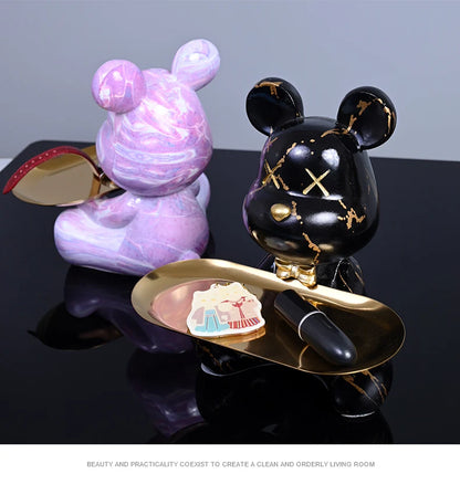Colorful Bear Statues and Sculptures Butler Figure Ornaments