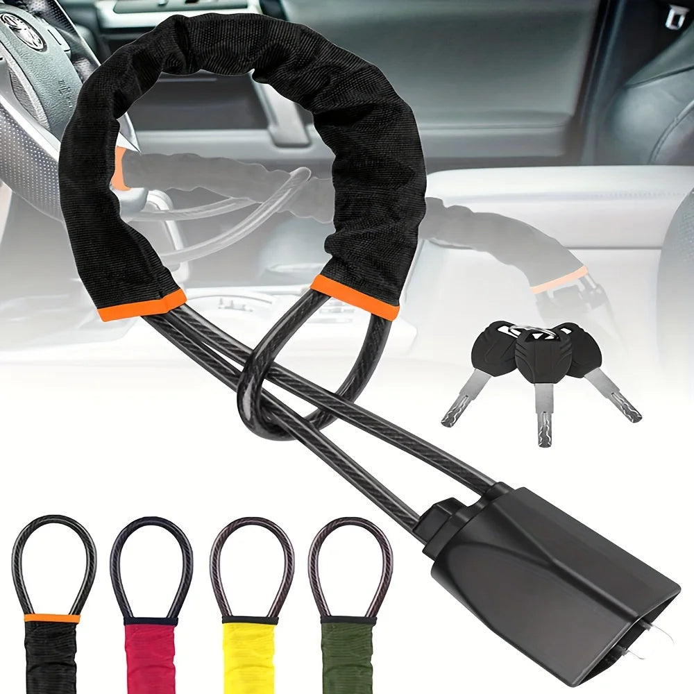 Car Steering Wheel Lock Reinforced Cable Lock