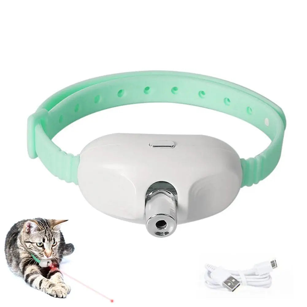 New Smart LED Laser Pet Collar Hands Free Automatic Laser