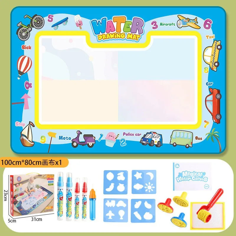 Magic Water Drawing Mat with Reusable Magic Pens