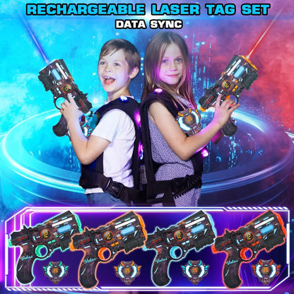 Rechargeable Real-time Data SYNC Laser Tag Sets