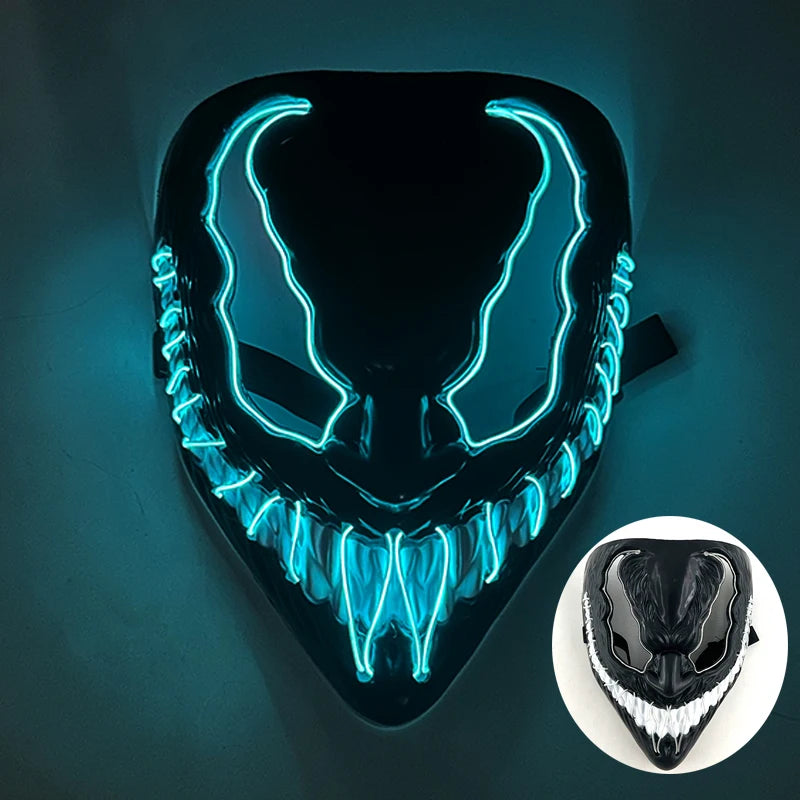 Wireless LED Purge Mask Halloween Horror Party Carnival Cosplay