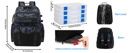 Fishing Backpack 45L Cooler Fishing Tackle Storage Bag