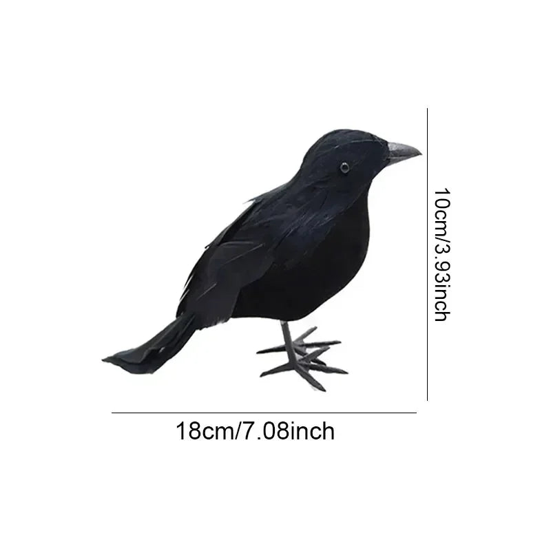 Realistic Artificial Crows Party Ornament Halloween Decorations