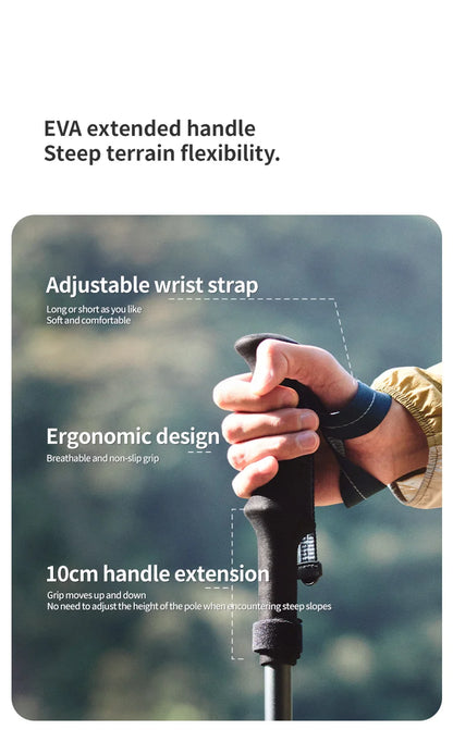 Climbing Sticks Ultralight Outdoor Folding Trekking Poles